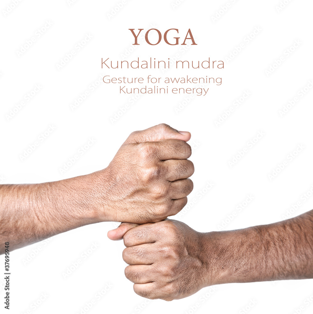 Yoga kundalini mudra - Fototapeta na wymiar : przeswitfilm.pl
