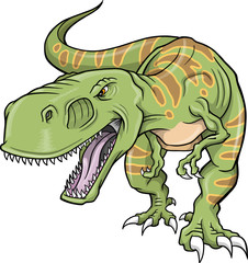 Poster - Tyrannosaurus Dinosaur Vector Illustration