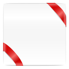 Aufkleber - Blank page with red ribbon