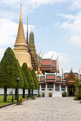 Thai temple in Grand Palace, Bangkok, Thailand.