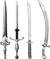 Different set of swords