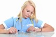 © muro - Beau jeune médecin avec un stéthoscope