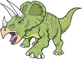 Fototapeta  - Triceratops Dinosaur Vector
