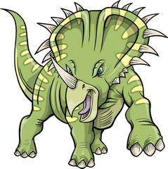 Aufkleber - Vector Illustration of a Triceratops Dinosaur