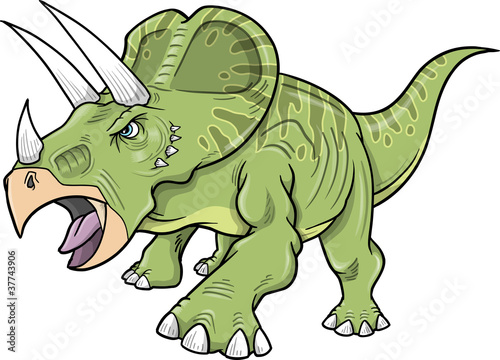 Plakat na zamówienie Triceratops Dinosaur Vector