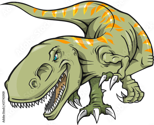 Tapeta ścienna na wymiar Tyrannosaurus Dinosaur Vector Illustration