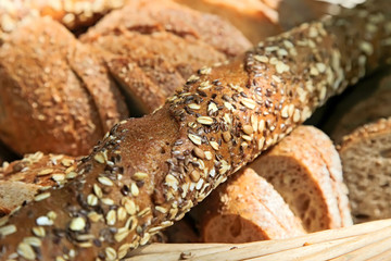 Bread and bakeries in basket