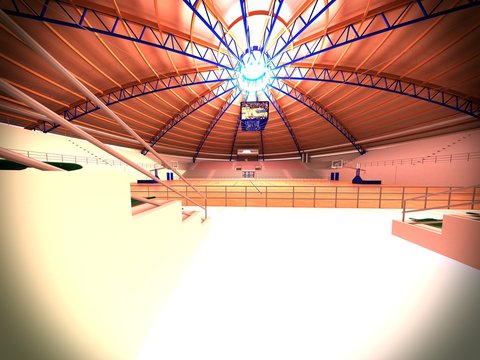 palasport basket rendering 3d progetto arena