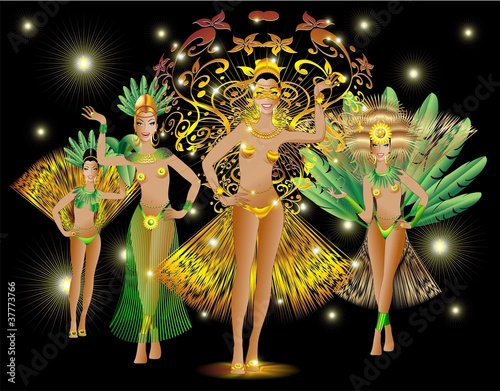 Ragazze Carnevale Esotico-Exotic Carribean Carnival Girl-Brazil