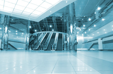 Poster - Hall with escalators