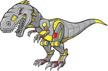 Aufkleber - Robot Tyrannosaurus Dinosaur Vector