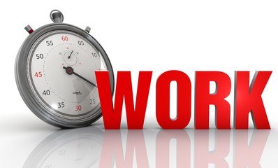 Aufkleber - time work