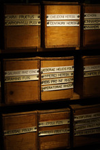 Boxes Of Dried Medicinal Herbs
