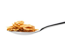 Сornflakes. A Dry Breakfast In A Spoon.