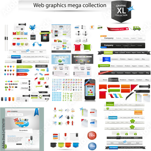 Fotografía Web graphics mega collection - startup graphics