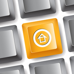 Poster - Computer key. Home