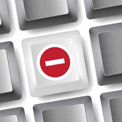 Poster - Computer key: Stop!