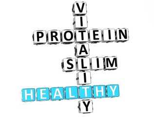 Poster - 3D Nutrition Health Diet Crossword