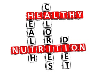 Poster - 3D Nutrition Health Diet Crossword