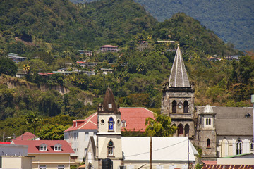 Canvas Print - Old Church Steeples in Barbados