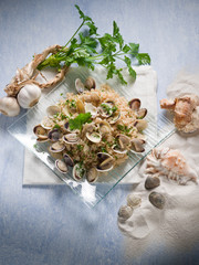 Poster - risotto with clam and parsley