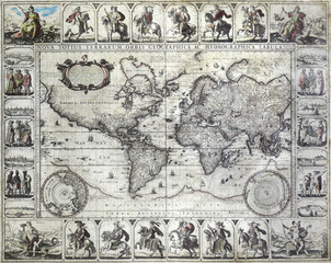  Vintage map of the world