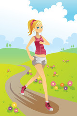 Wall Mural - Running girl