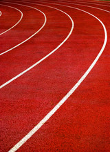 Bright Red Running Track