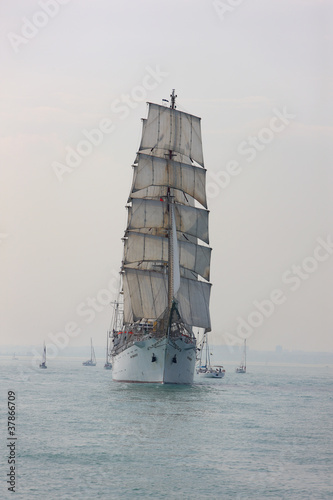 old white sailing ship © ebstock