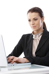 Poster - Businesswoman concentrating on work