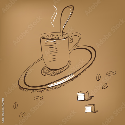 Fototapeta na wymiar A cup of coffee