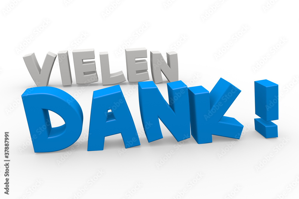 Stock-Illustration „Vielen Dank 3d“ | Adobe Stock