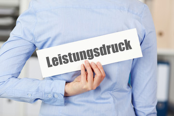 Poster - leistungsdruck