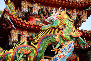 Poster - Asian temple dragon