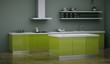 Küchendesign - Küche grau grün 2