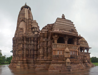 Wall Mural - One of the temples in Khajuraho, India