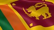 Sri Lankan flag in the wind