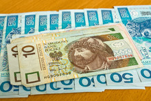 Polish Money - Zloty, Banknotes On The Table