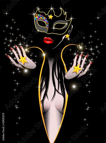 Maschera nera Donna Sensuale-Black Sexy Mask Girl