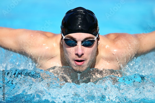 Fototapeta dla dzieci Swimmer - man swimming