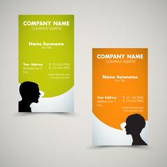 Wall Mural - Vector Set of modern business card templates