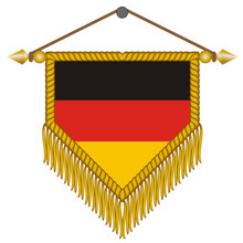Vector Pennant With The Flag Of Gemany