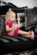 Little girl in a fashionable luxury interior