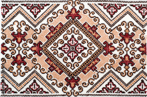 Obraz w ramie ukrainian embroidered good by cross-stitch pattern