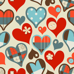 Poster - Hearts seamless pattern