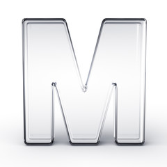 Wall Mural - The letter M in glass