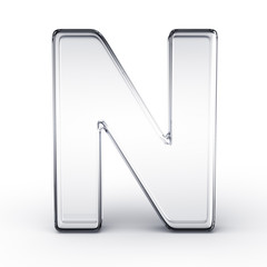 Sticker - The letter N in glass