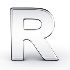 Wall Mural - The letter R in glass