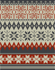 Wall Mural - Nordic knitting pattern