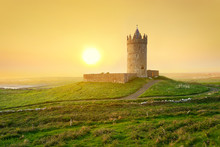 Doonagore Castle At Sunset, Co. Clare, Ireland